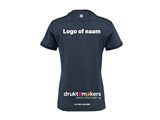 Indian Maharadja Jaipur Women Performance Tee NAVY (met sponsorlogo of naam)