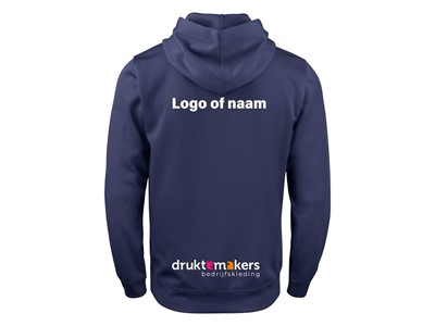 Clique Basic Active Hoody NAVY (met sponsorlogo of naam)
