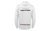 Clique Basic Active Hoody WHITE (met sponsorlogo of naam)