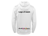 Clique Basic Active Hoody WHITE (met sponsorlogo of naam)